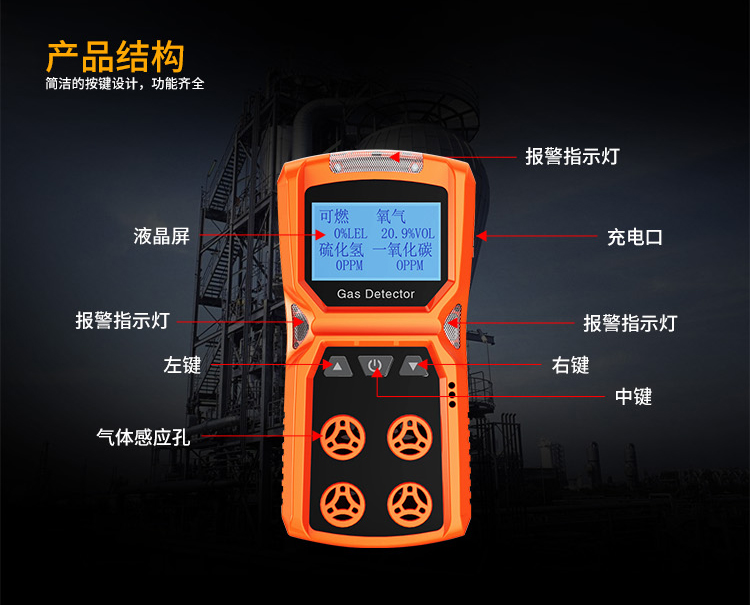 便攜式四合一氣體探測(cè)器
